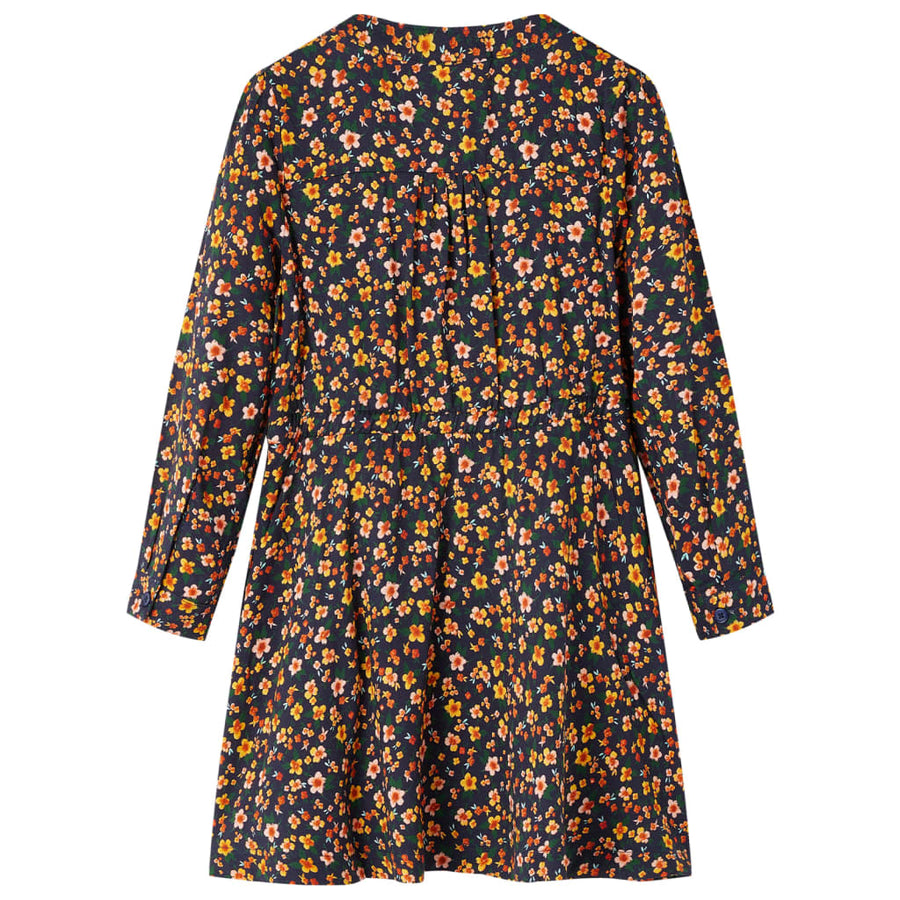 Kinderjurk met lange mouwen 116 marineblauw