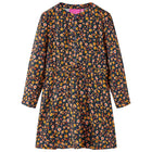 Girl's long-sleeved dress 128 navy blue