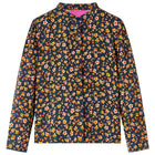 Kids' band-collar shirt 104 navy blue