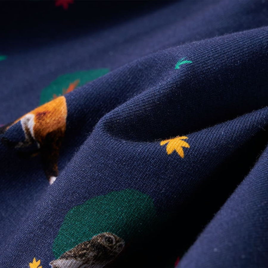 Kinderjurk lange mouwen en trekkoord 116 marineblauw 116