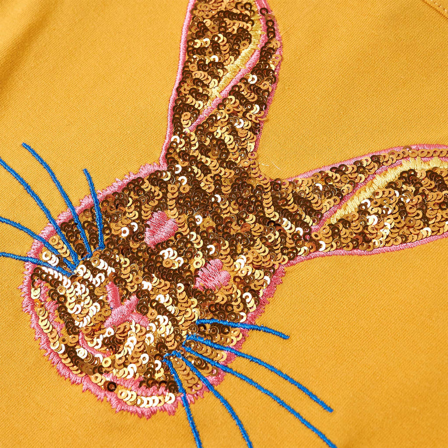 Kindershirt met lange mouwen 116 okerkleurig Oker
