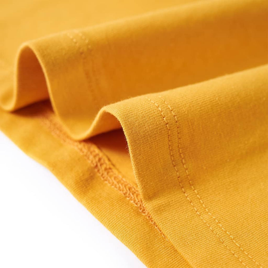 Kindershirt met lange mouwen 116 okerkleurig Oker