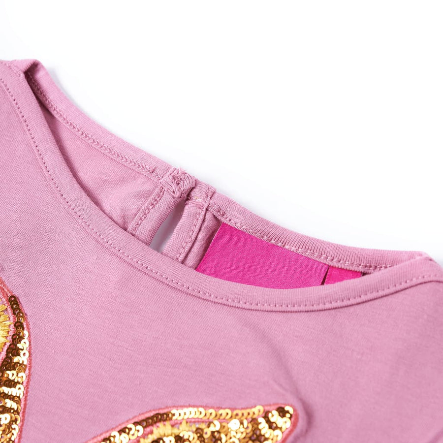 Kindershirt met lange mouwen 104 rozebruin Roze