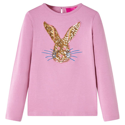 Kindershirt met lange mouwen 116 rozebruin Roze