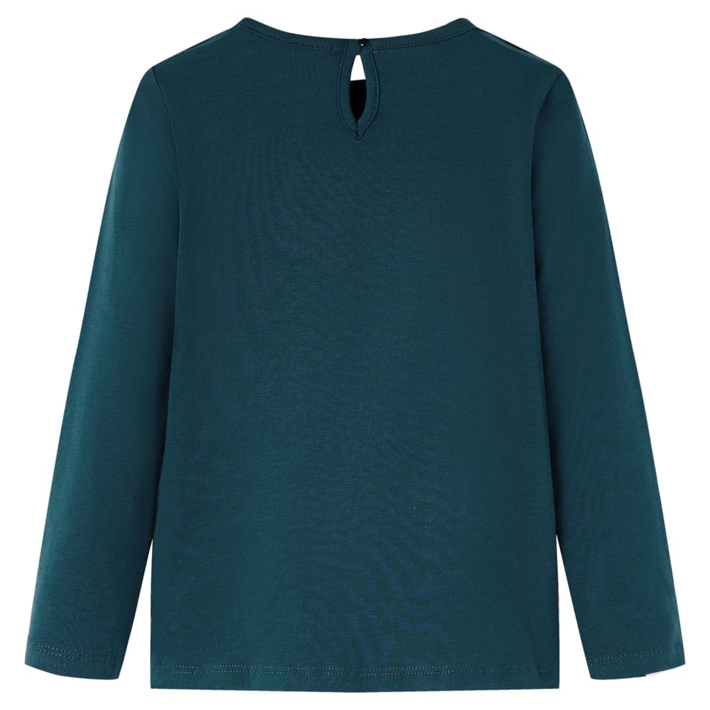 Kindershirt met lange mouwen 104 donkergroen Groen 104