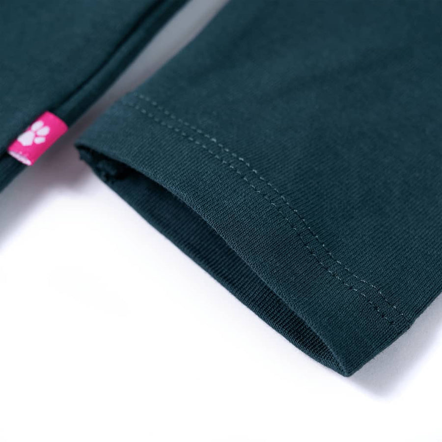Kindershirt met lange mouwen 104 donkergroen Groen 104