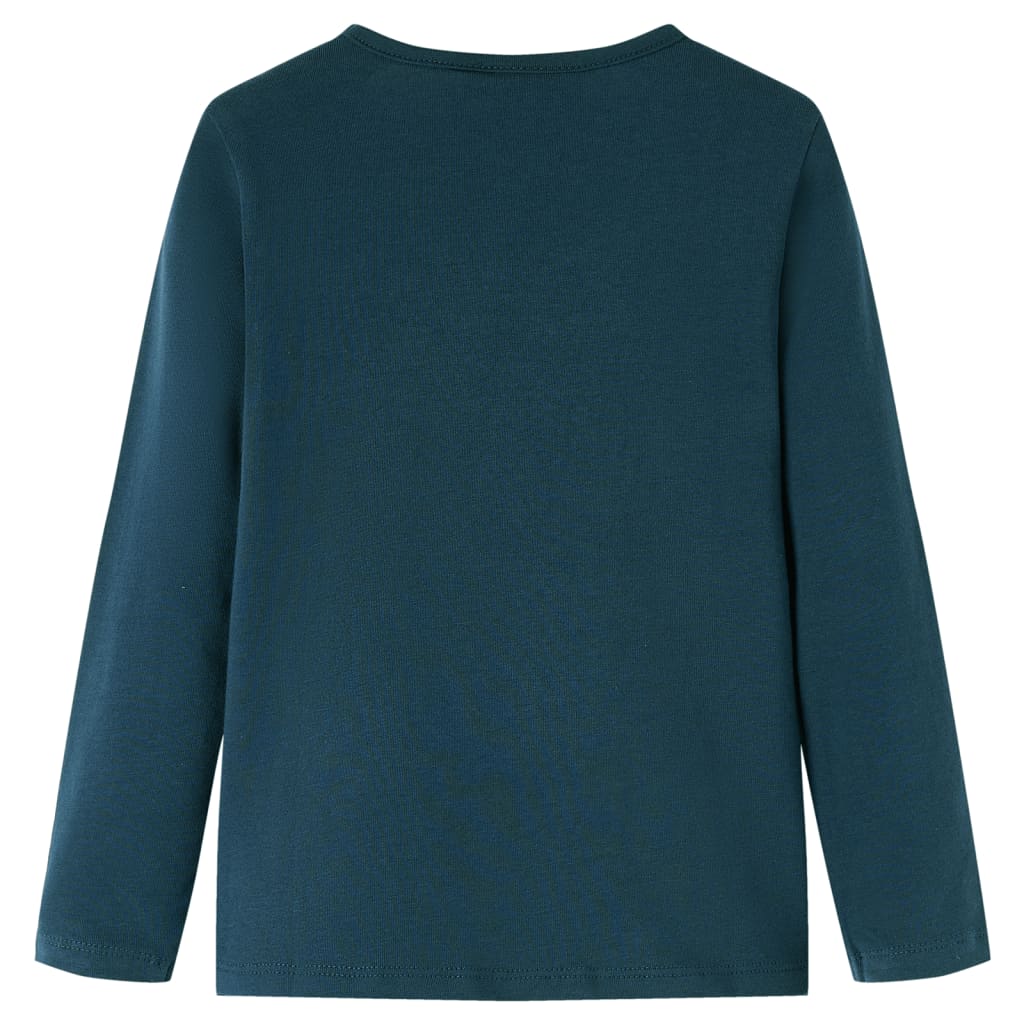 Kindershirt met lange mouwen 104 donkergroen Groen 104