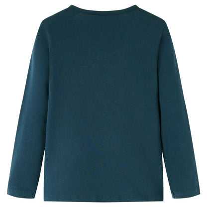 Kindershirt met lange mouwen 116 donkergroen Groen 116