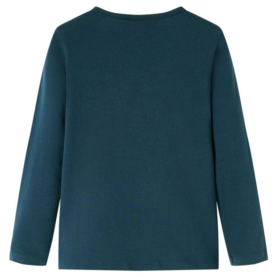 Kindershirt met lange mouwen 116 donkergroen Groen 116
