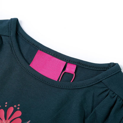 Kindershirt met lange mouwen 116 donkergroen Groen 116