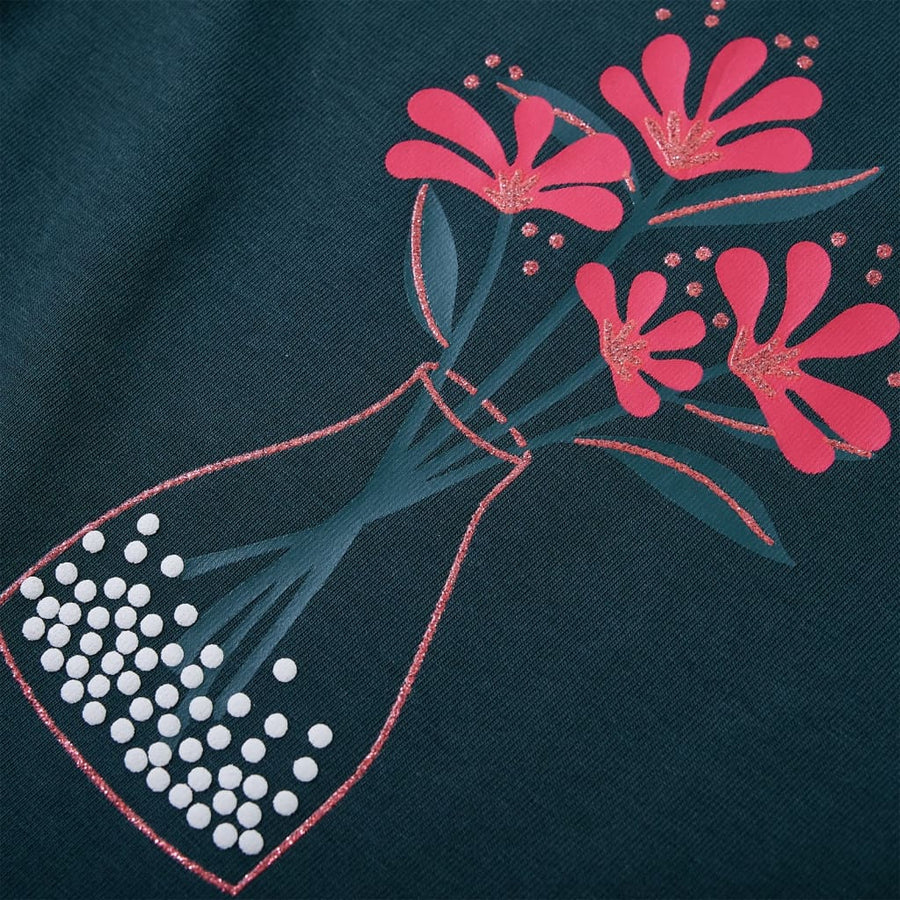 Kindershirt met lange mouwen 116 donkergroen Groen 116