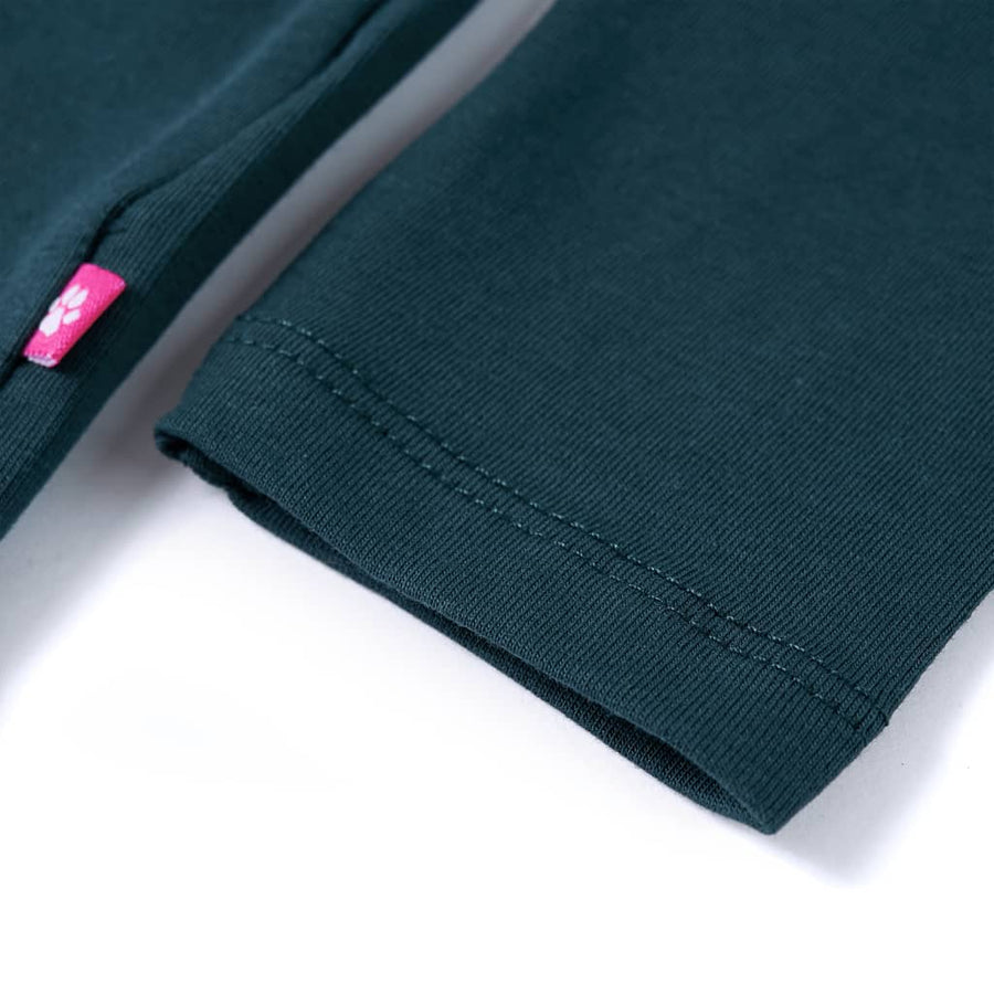 Kindershirt met lange mouwen 116 donkergroen Groen 116