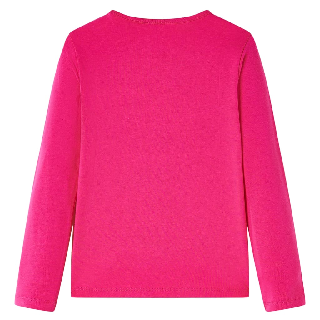 Kindershirt met lange mouwen 104 felroze Roze