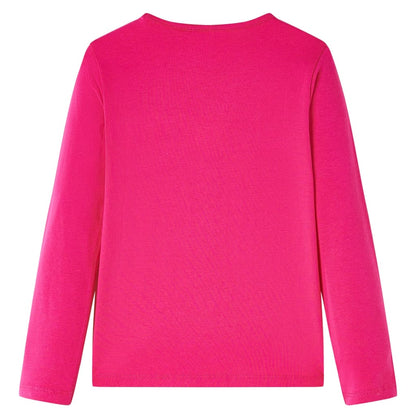 Kindershirt met lange mouwen 104 felroze Roze