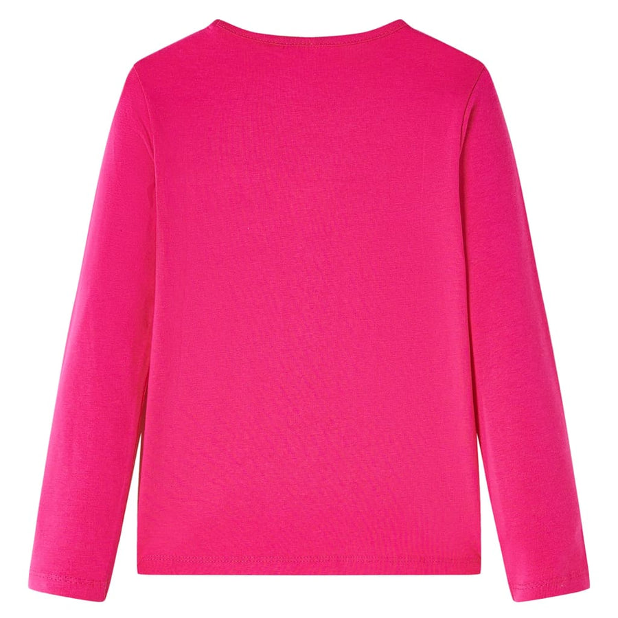 Kindershirt met lange mouwen 104 felroze Roze