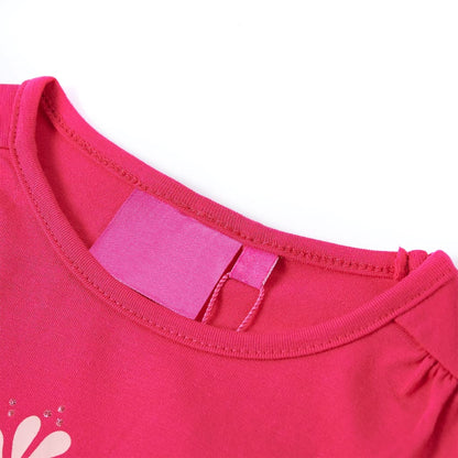 Kindershirt met lange mouwen 104 felroze Roze