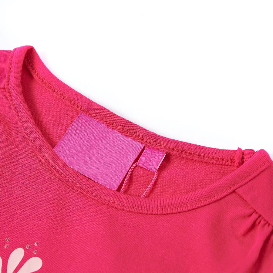 Kindershirt met lange mouwen 104 felroze Roze