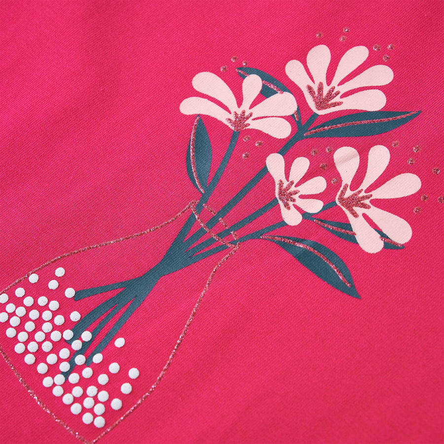 Kindershirt met lange mouwen 104 felroze Roze