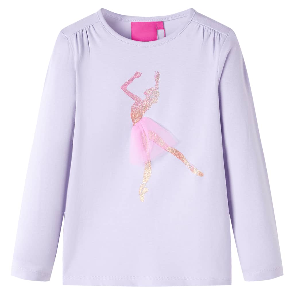 Kindershirt met lange mouwen 92 lichtlila Lila 92