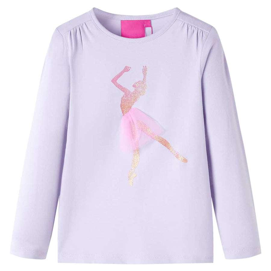 Kindershirt met lange mouwen 92 lichtlila Lila 92
