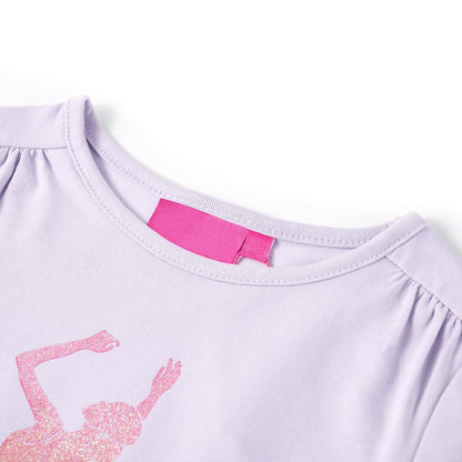 Kindershirt met lange mouwen 140 lichtlila Lila