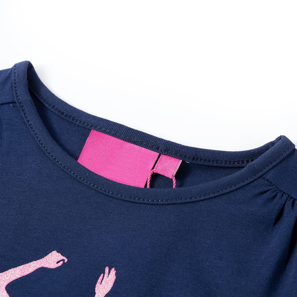 Kindershirt met lange mouwen 92 marineblauw Marineblauw