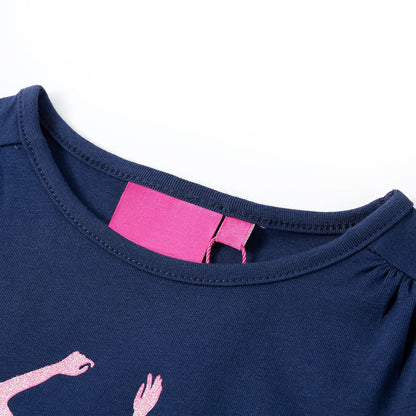 Kindershirt met lange mouwen 92 marineblauw Marineblauw