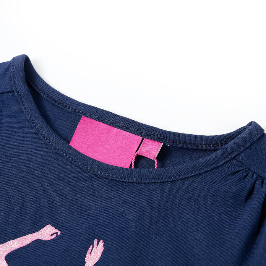 Kindershirt met lange mouwen 92 marineblauw Marineblauw