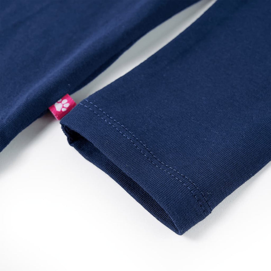 Kindershirt met lange mouwen 92 marineblauw Marineblauw