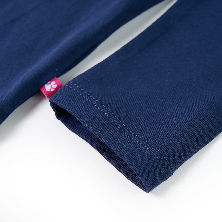 Kindershirt met lange mouwen 104 marineblauw Marineblauw 104