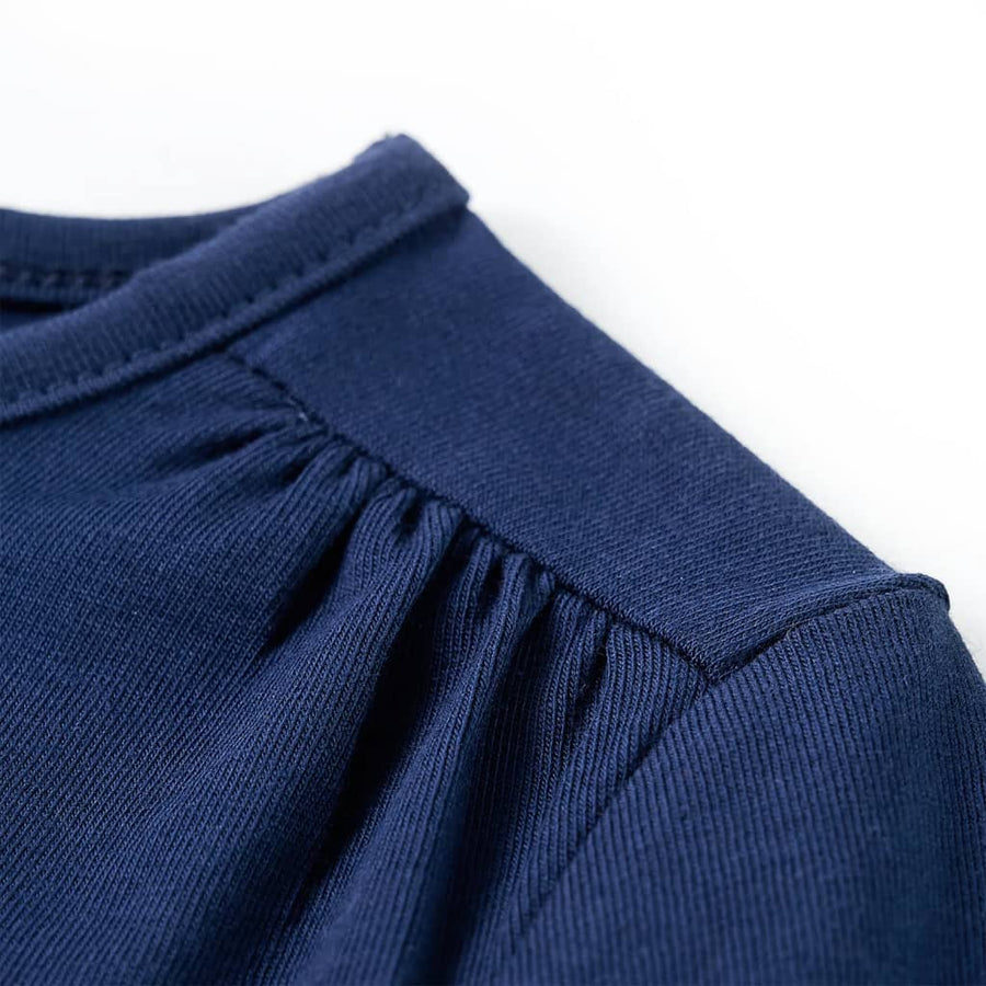 Kindershirt met lange mouwen 128 marineblauw Marineblauw 128