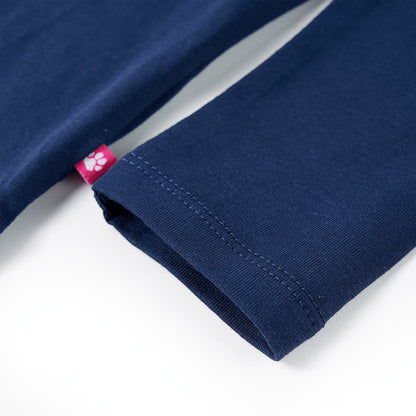 Kindershirt met lange mouwen 128 marineblauw Marineblauw 128