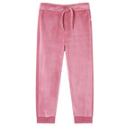 Kinderjoggingbroek 92 frambooskleurig polyester elastaan