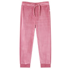 Kinderjoggingbroek 104 frambooskleurig polyester elastaan