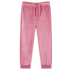 Kinderjoggingbroek 128 frambooskleurig polyester elastaan