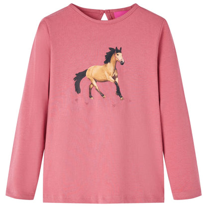 Kindershirt met lange mouwen 116 oudroze Roze 116