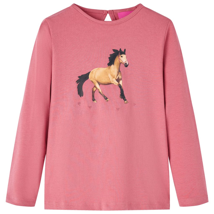Kindershirt met lange mouwen 116 oudroze Roze 116