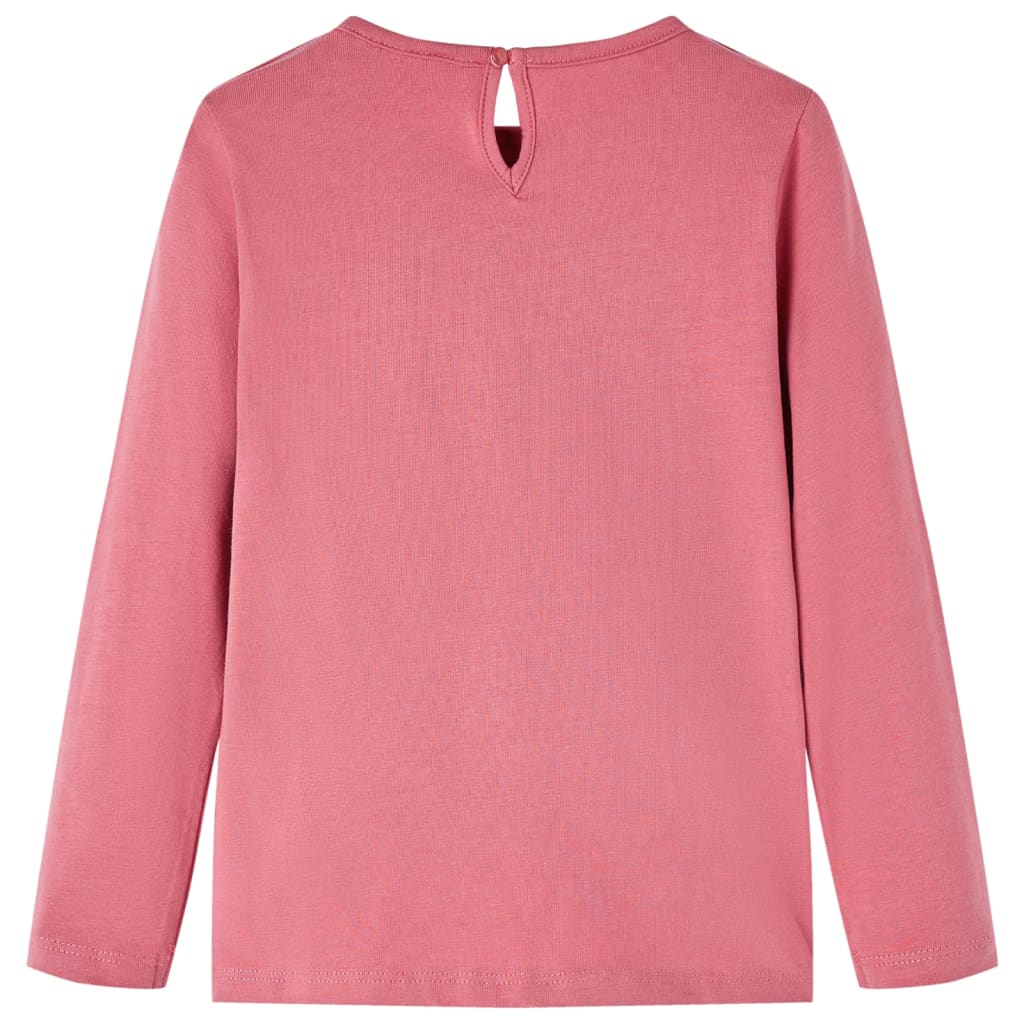 Kindershirt met lange mouwen 128 oudroze Roze 128