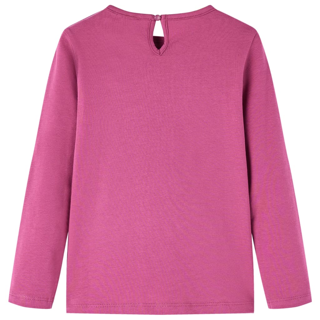 Kindershirt met lange mouwen 116 frambooskleurig Framboos