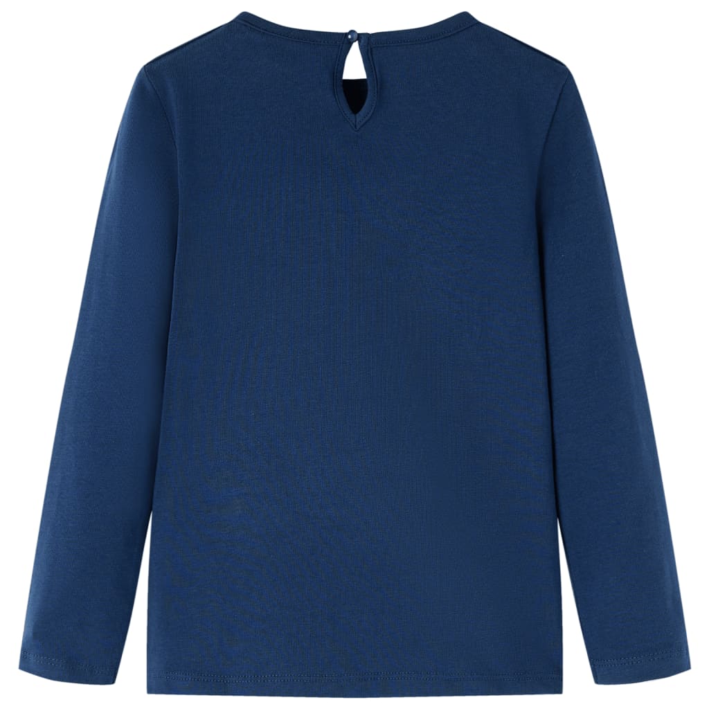 Kindershirt met lange mouwen 92 marineblauw Marineblauw 92