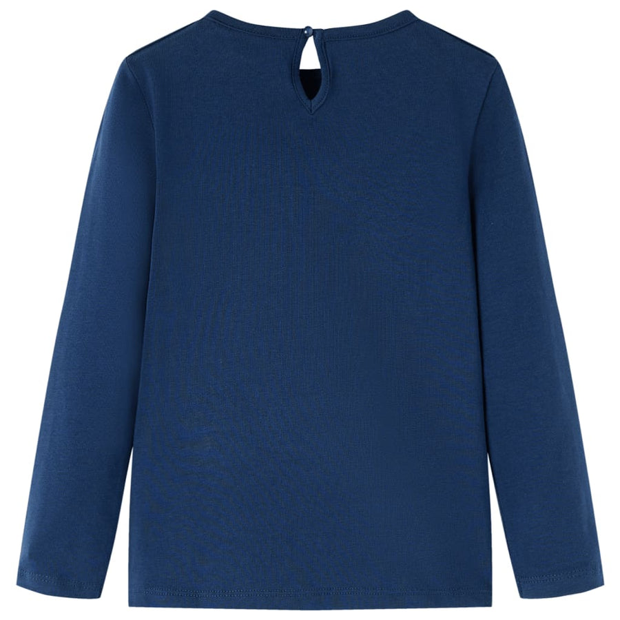 Kindershirt met lange mouwen 92 marineblauw Marineblauw 92