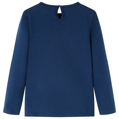 Kindershirt met lange mouwen 104 marineblauw Marineblauw