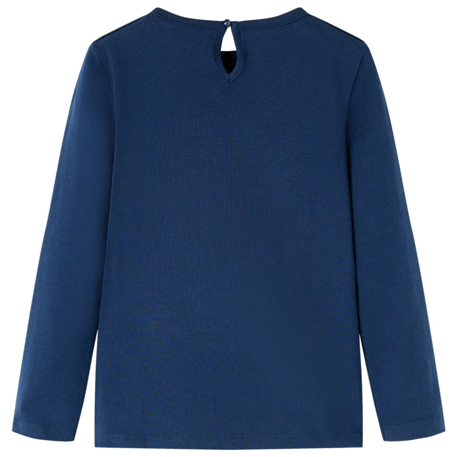 Kindershirt met lange mouwen 104 marineblauw Marineblauw