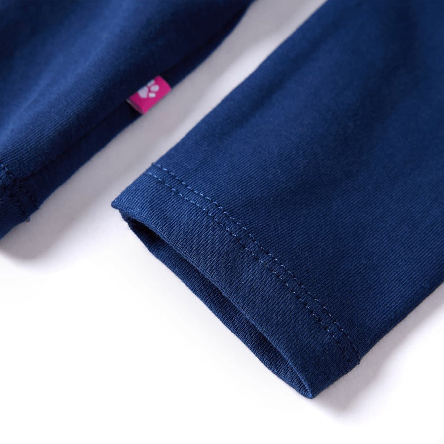 Kindershirt met lange mouwen 116 marineblauw Marineblauw