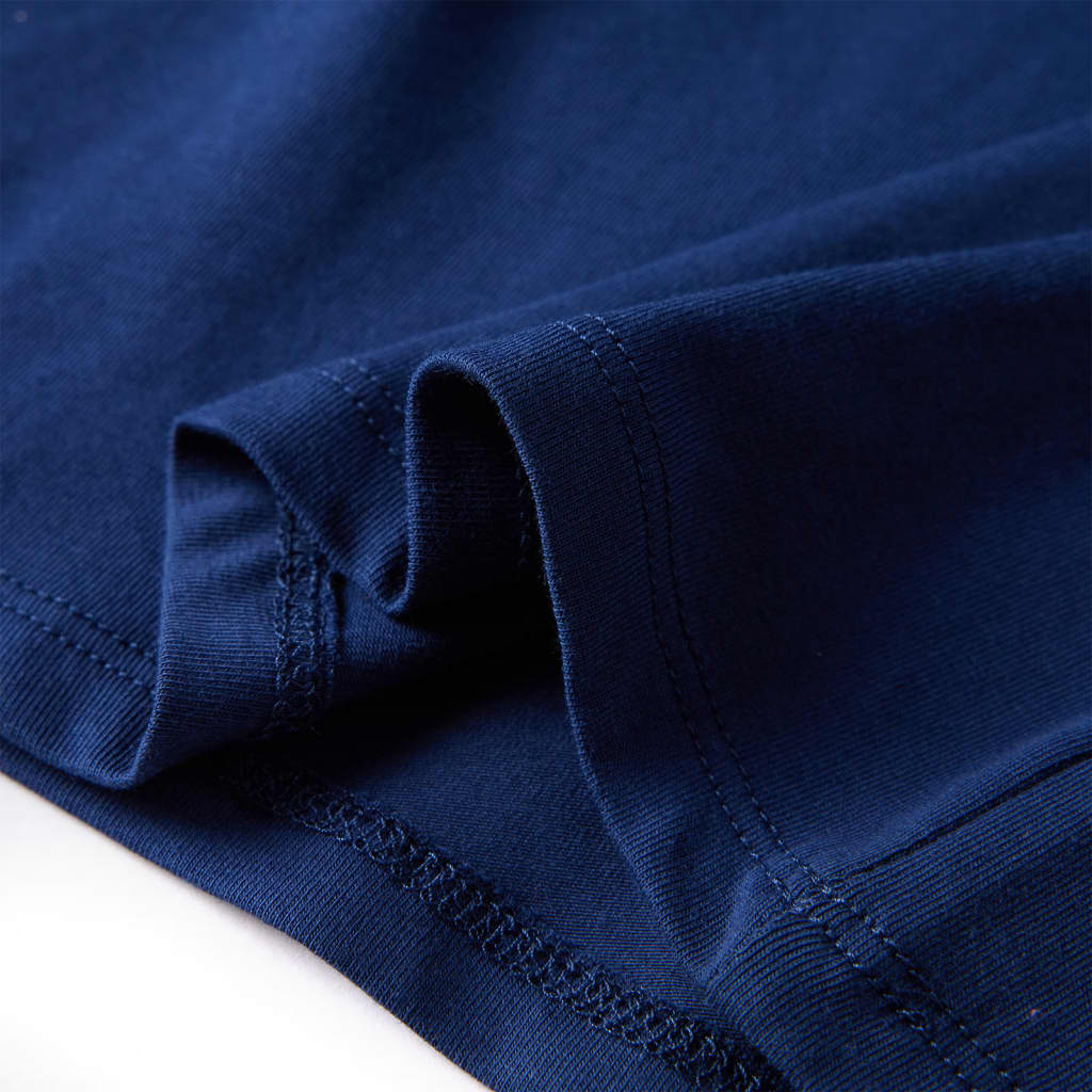 Kindershirt met lange mouwen 116 marineblauw Marineblauw
