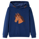Kindertrui capuchon 92 marineblauw