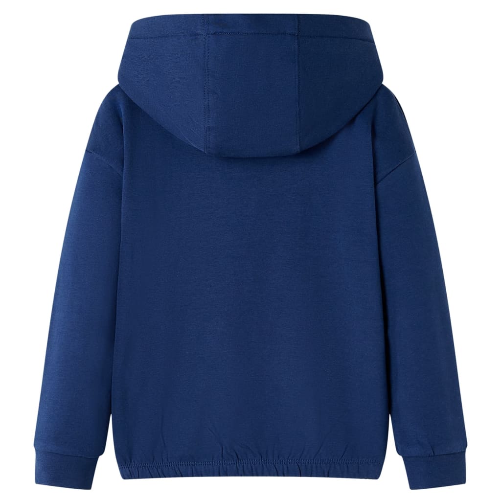 Kindertrui met capuchon 92 marineblauw Marineblauw