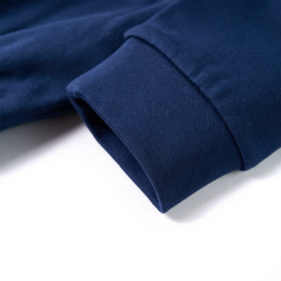 Kindertrui met capuchon 92 marineblauw Marineblauw