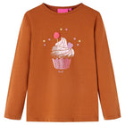 Children's long-sleeved shirt size 92, cognac