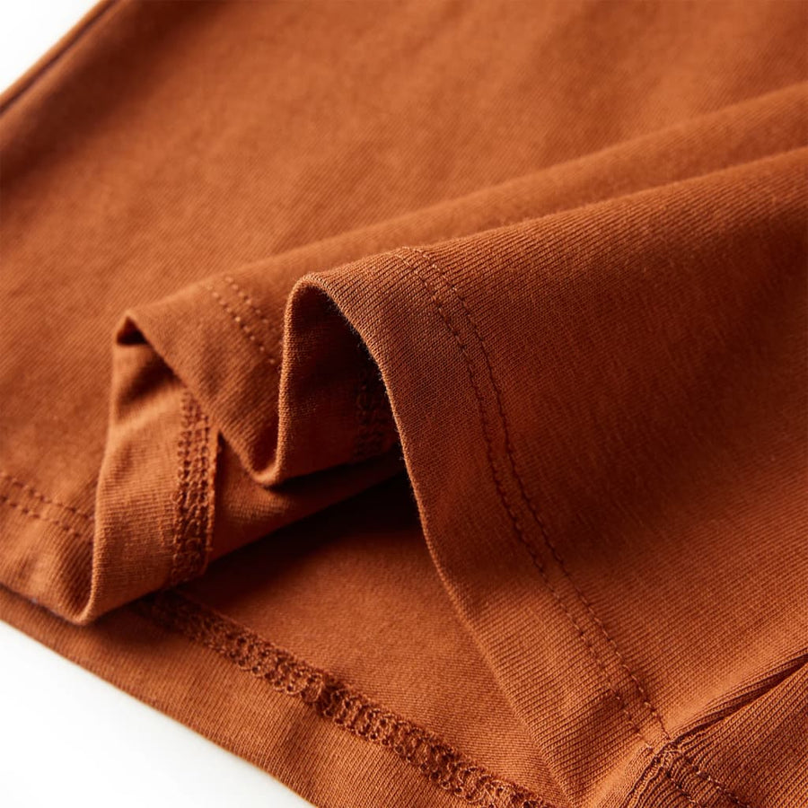 Kindershirt met lange mouwen 92 cognackleurig Cognac 92